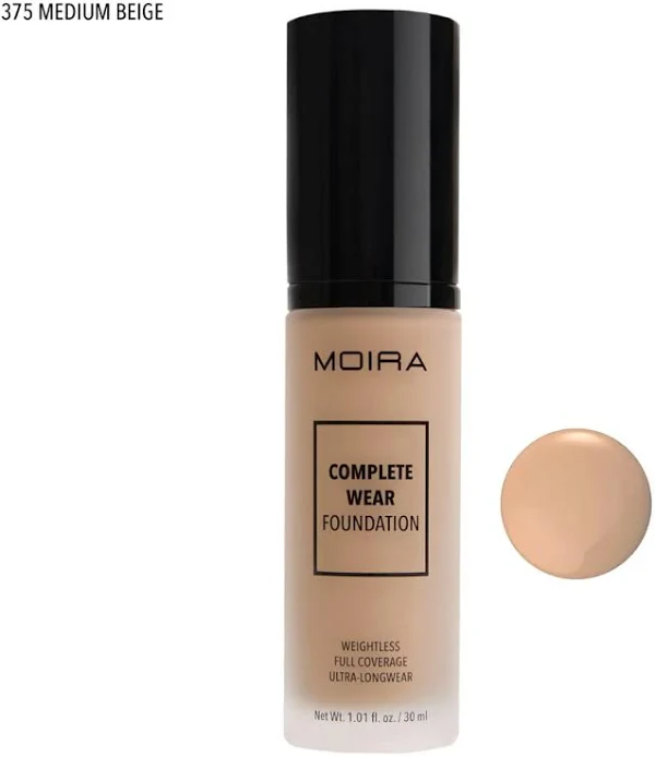 COMPLETE WEAR FOUNDATION 1.01 FL. OZ/30 ML 375 MEDIUM BEIGE MOIRA