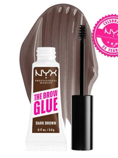 THE BROW GLUE DARK BROWN NYX 0.17 OZ./5.0 G.